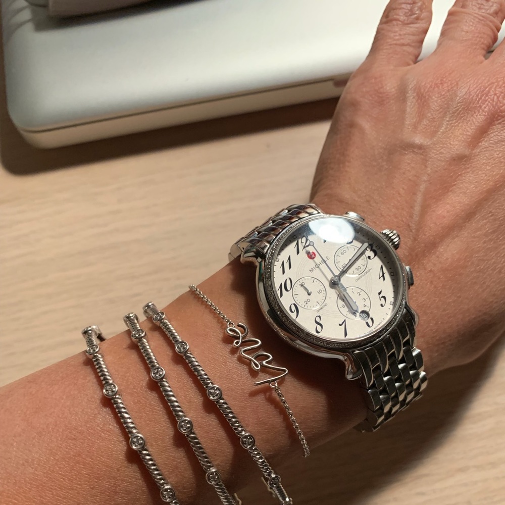 Sterling silver bracelet/diamonds